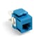 Leviton 1-Port Mod Jack 110 8W8P Utp, T568A/B Cat6 Quickport, Extreme 6+ Blue 61110-RL6 - alternate 1